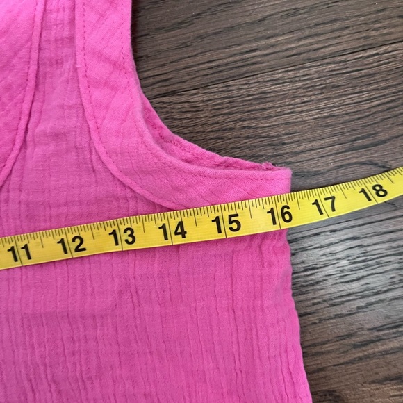 LOFT Hot Pink Tank Top Y2K Barbie Spring Summer 90s Retro Coquette Cottagecore - Picture 8 of 9